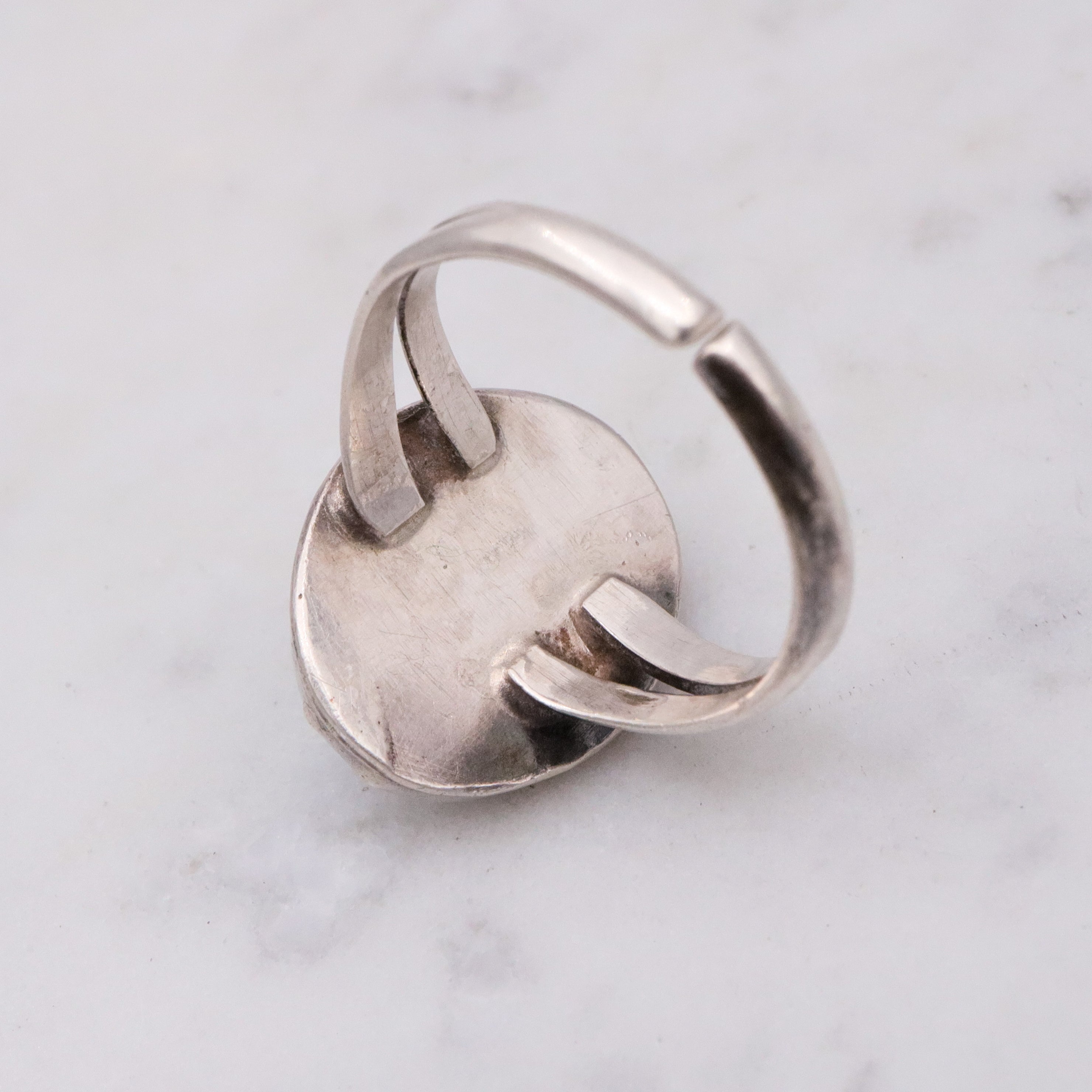 Vintage Navajo sterling turquoise ring, size 7.5 adjustable